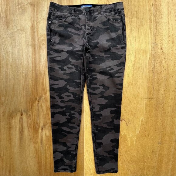 DEMOCRACY CAMO AB SOLUTION JEANS WOMEN’S sz 12 High Rise STRETCH Denim - Picture 1 of 14